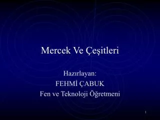 mercek ve e itleri