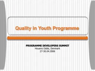 Quality in Youth Programme