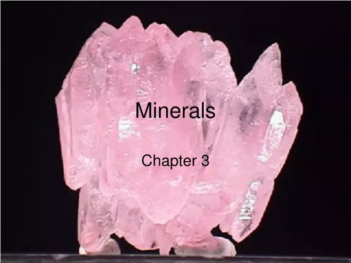 minerals