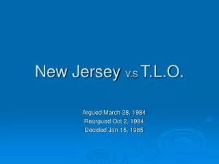 New Jersey V.S T.L.O.