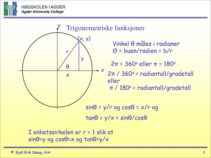 trigonometriske funksjoner