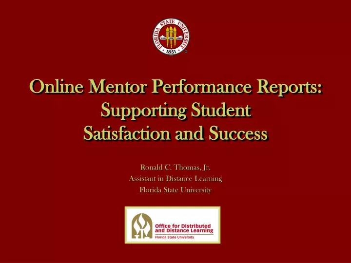 online mentor performance reports supporting student satisfaction and success