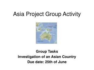 Asia Project Group Activity