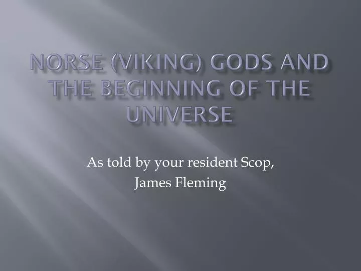 norse viking gods and the beginning of the universe
