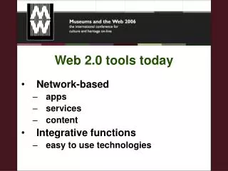 Web 2.0 tools today