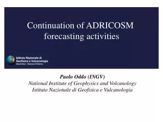 Continuation of ADRICOSM forecasting activities