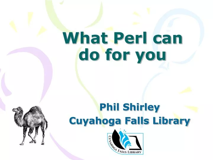 what perl can do for you