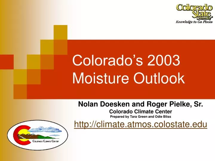colorado s 2003 moisture outlook