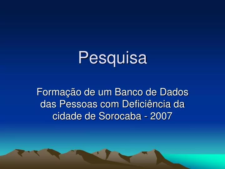 pesquisa