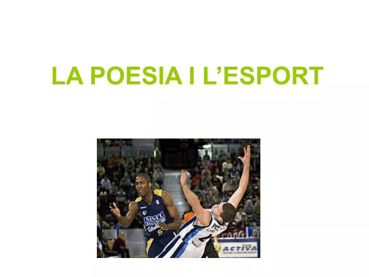 la poesia i l esport