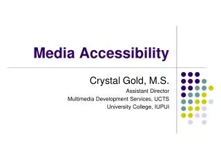 Media Accessibility