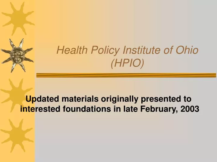 health policy institute of ohio hpio