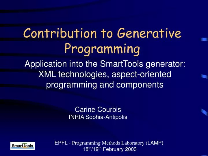 contribution to generative programming