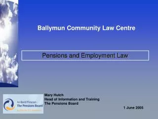 Pensions and Employment Law