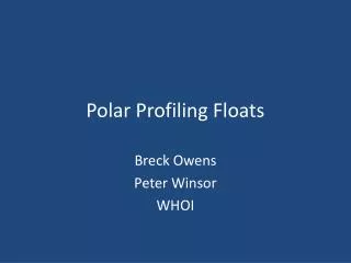 Polar Profiling Floats
