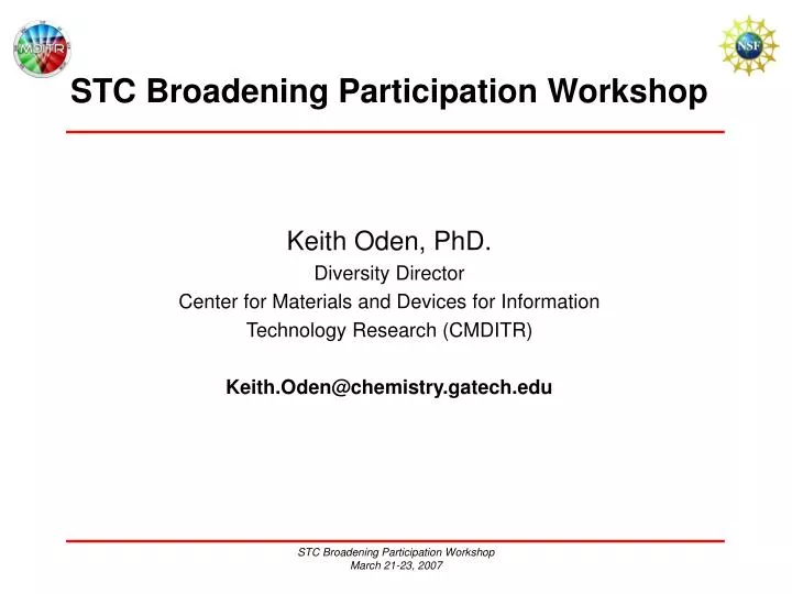 stc broadening participation workshop