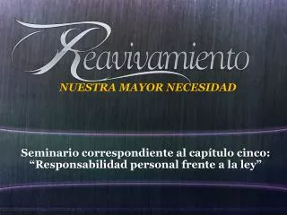 nuestra mayor necesidad