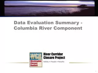 Data Evaluation Summary - Columbia River Component