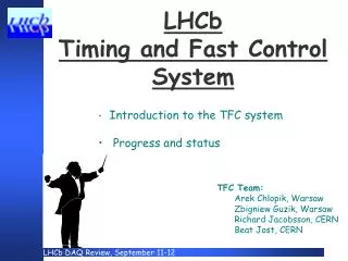 LHCb Timing and Fast Control System