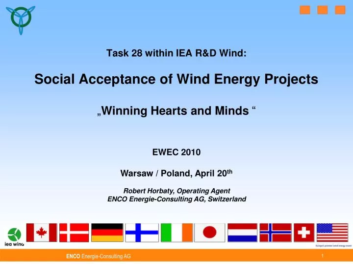 task 28 within iea r d wind social acceptance of wind energy projects winning hearts and minds