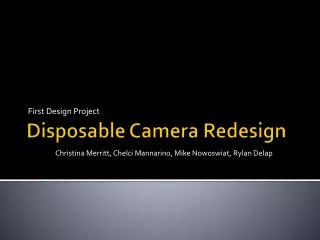 Disposable Camera Redesign
