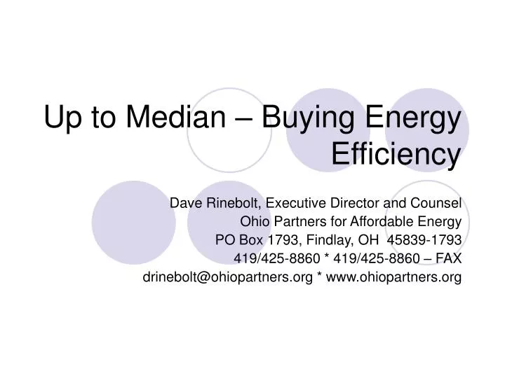 up to median buying energy efficiency