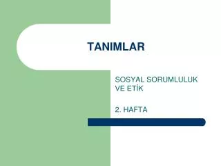 tanimlar