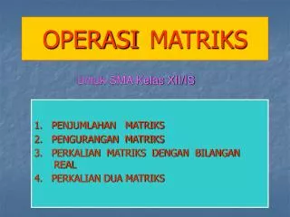 operasi matriks