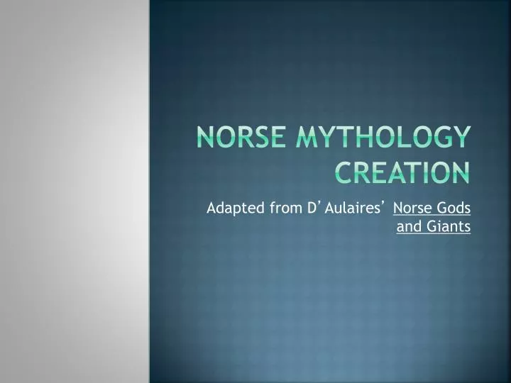 norse mythology creation