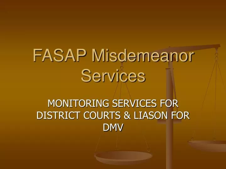 fasap misdemeanor services