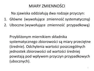 miary zmienno ci