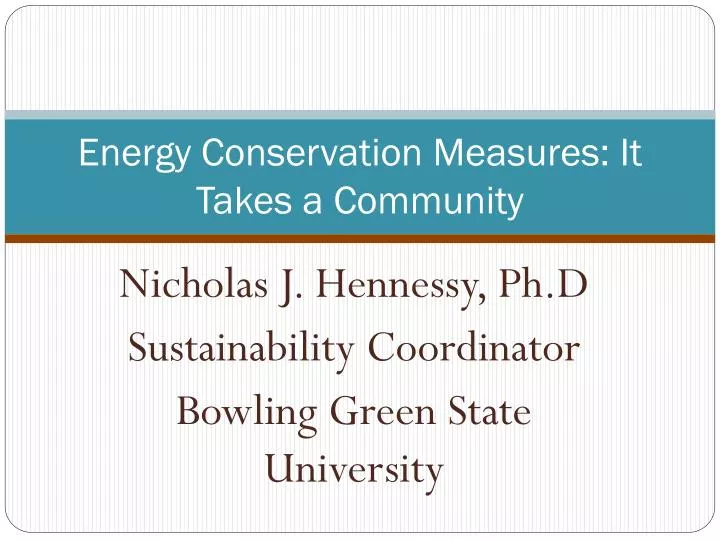 energy conservation measures it takes a community