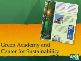Green Academy and Center for Sustainability
