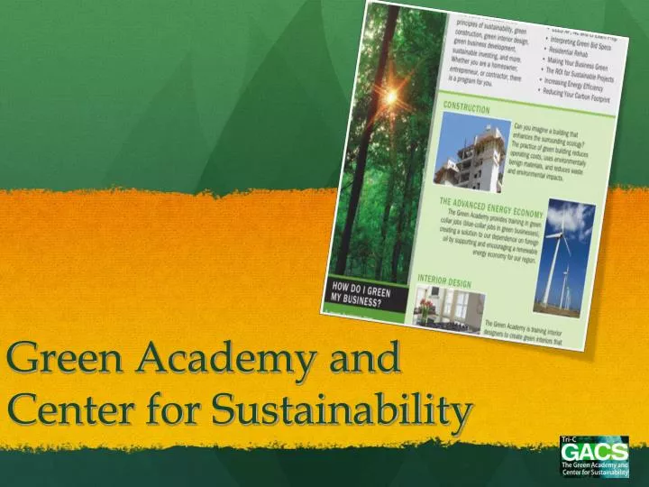 green academy and center for sustainability