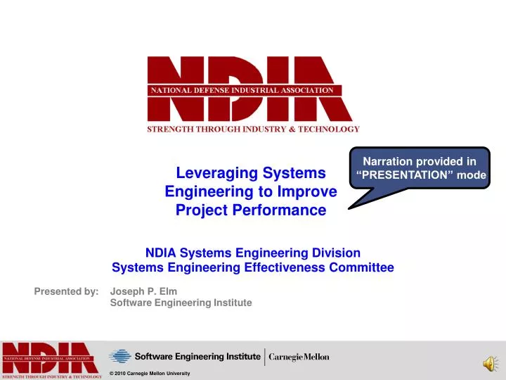 leveraging systems engineering to improve project performance