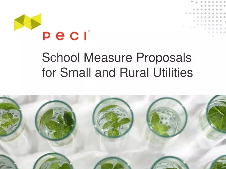 school measure proposals for small and rural utilities
