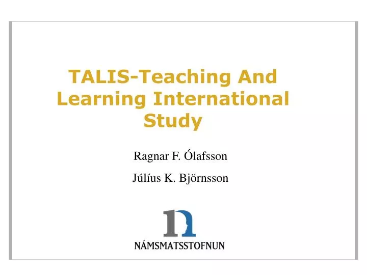 talis teaching and learning international study