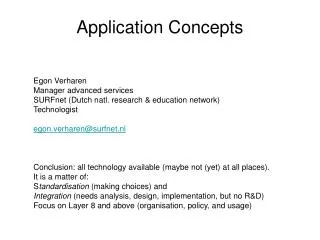 Application Concepts