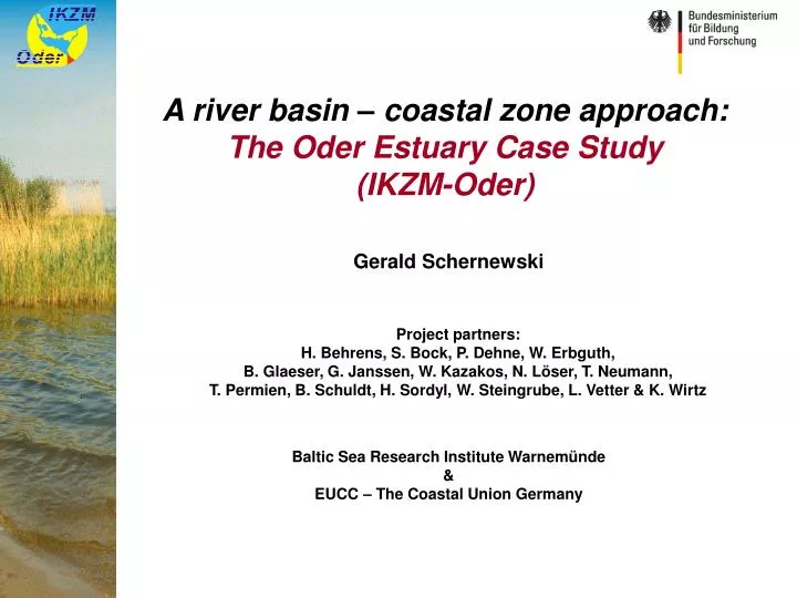 a river basin coastal zone approach the oder estuary case study ikzm oder