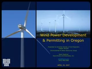 Presented to American Society of Civil Engineers Oregon Section