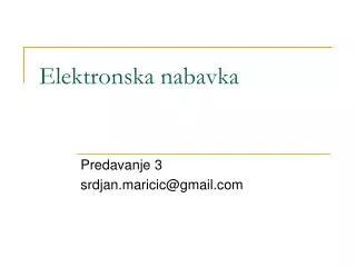 elektronska nabavka