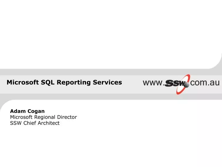 microsoft sql reporting services