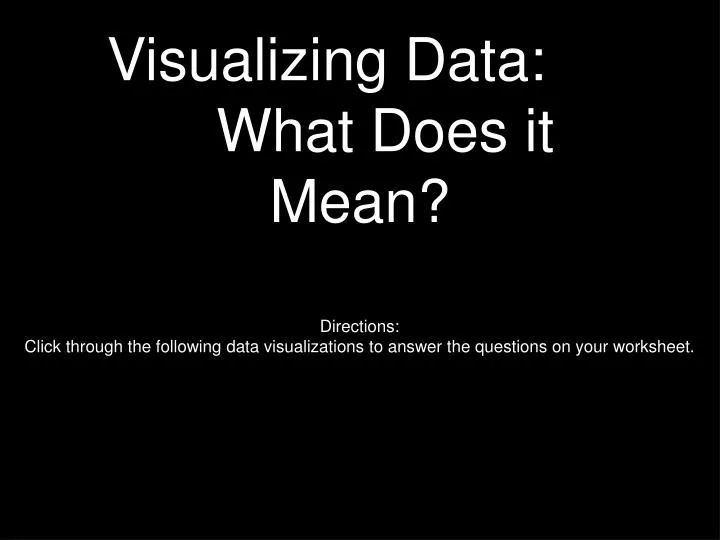 visualizing data what does it mean