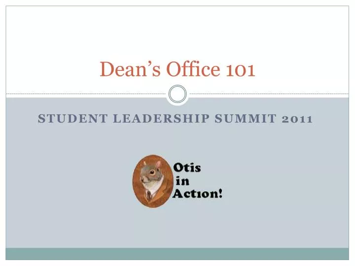 dean s office 101