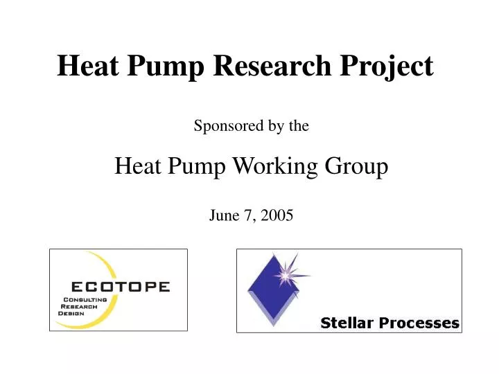 heat pump research project