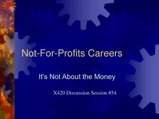 Not-For-Profits Careers