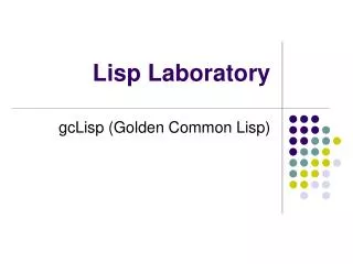 Lisp Laboratory