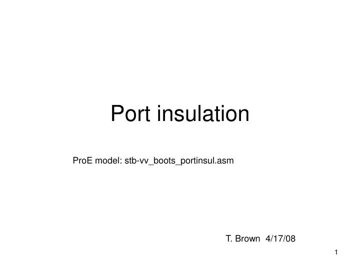 port insulation