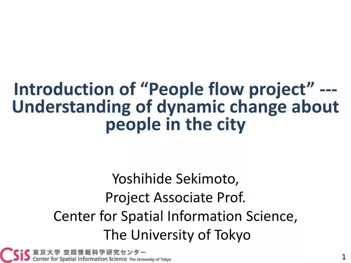 introduction of people flow project understanding of dynamic change about people in the city