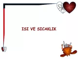 isi ve sicaklik